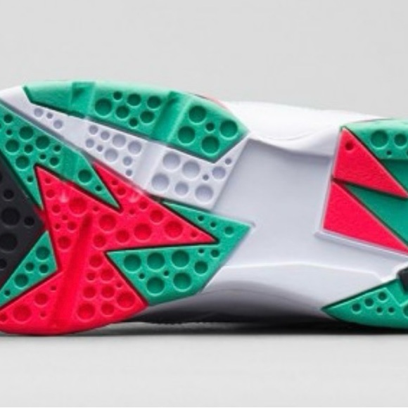 Nike Air Jordan Retro VII 7 White Infrared Verde Cactus Size 9.5Y 705417-138 - Picture 5 of 6